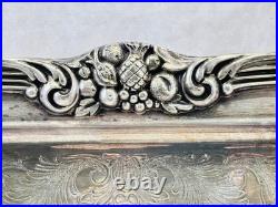 Reed Barton King Francis 1646 Silver Plated Footed Serving Tray 19x12