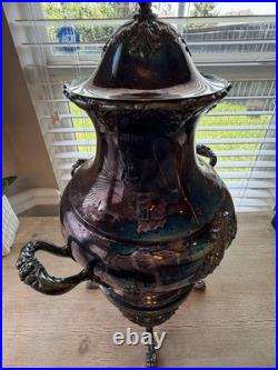 Reed & Barton King Francis 1660 Silverplate 36 Cup Coffee Urn Samovar Vtg Footed
