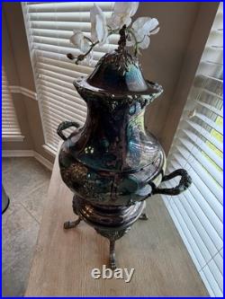 Reed & Barton King Francis 1660 Silverplate 36 Cup Coffee Urn Samovar Vtg Footed