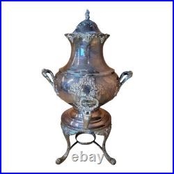 Reed & Barton King Francis 1660 Silverplate 36 Cup Coffee Urn with Stand & Lid