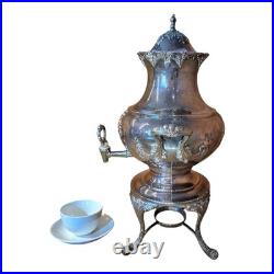 Reed & Barton King Francis 1660 Silverplate 36 Cup Coffee Urn with Stand & Lid