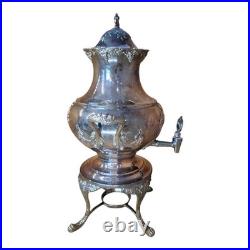 Reed & Barton King Francis 1660 Silverplate 36 Cup Coffee Urn with Stand & Lid