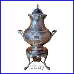Reed & Barton King Francis 1660 Silverplate 36 Cup Coffee Urn with Stand & Lid