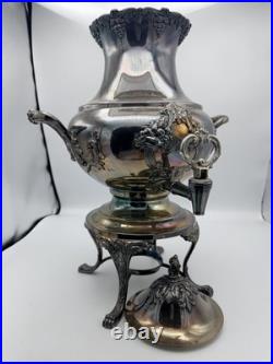 Reed & Barton King Francis 1660 Silverplate 36 Cup Coffee Urn with Stand & Lid, 20