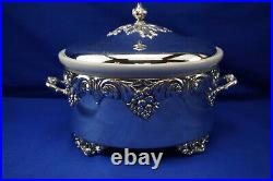 Reed & Barton King Francis 1667 Covered Casserole, 10½ withChina Liner (G32)