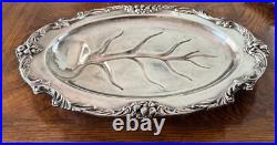 Reed & Barton King Francis 1674 Meat Tray Serving Platter Oval Silver Plate 19