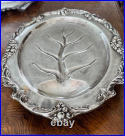 Reed & Barton King Francis 1674 Meat Tray Serving Platter Oval Silver Plate 19