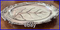 Reed & Barton King Francis 1674 Meat Tray Serving Platter Oval Silver Plate 19