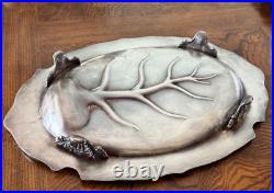 Reed & Barton King Francis 1674 Meat Tray Serving Platter Oval Silver Plate 19