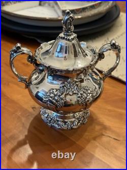 Reed & Barton, King Francis Coffee and Tea Set Tray, Sugar, Creamer, Tea, Coffee
