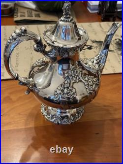 Reed & Barton, King Francis Coffee and Tea Set Tray, Sugar, Creamer, Tea, Coffee