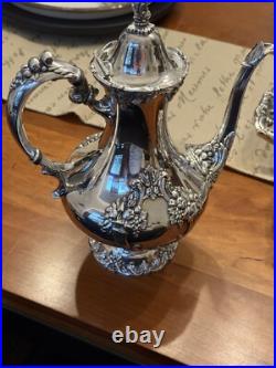 Reed & Barton, King Francis Coffee and Tea Set Tray, Sugar, Creamer, Tea, Coffee