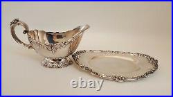 Reed & Barton King Francis Gravy Sauce Boat And Underplate 4 1673