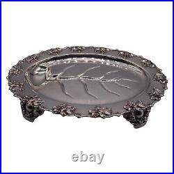 Reed & Barton King Francis Large Silverplate Meat Platter with Well