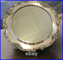 Reed & Barton King Francis Large Silverplate Mirrored Plated Serving Tray 1666