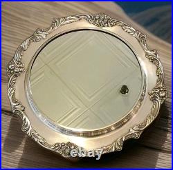 Reed & Barton King Francis Large Silverplate Mirrored Plated Serving Tray 1666