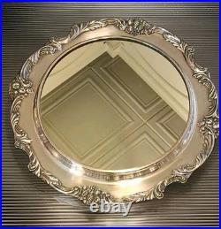 Reed & Barton King Francis Large Silverplate Mirrored Plated Serving Tray 1666