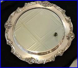 Reed & Barton King Francis Large Silverplate Mirrored Plated Serving Tray 1666