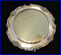 Reed & Barton King Francis Large Silverplate Mirrored Plated Serving Tray 1666