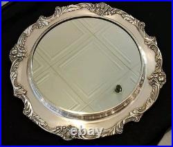 Reed & Barton King Francis Large Silverplate Mirrored Plated Serving Tray 1666