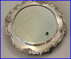 Reed & Barton King Francis Large Silverplate Mirrored Plated Serving Tray 1666