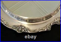 Reed & Barton King Francis Large Silverplate Mirrored Plated Serving Tray 1666