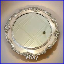 Reed & Barton King Francis Large Silverplate Mirrored Plated Serving Tray 1666