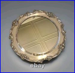 Reed & Barton King Francis Large Silverplate Mirrored Plated Serving Tray 1666