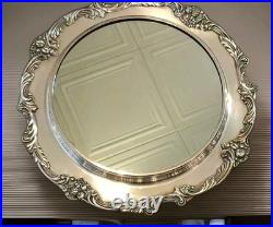 Reed & Barton King Francis Large Silverplate Mirrored Plated Serving Tray 1666