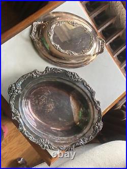 Reed & Barton King Francis Ornate Double Vegetable Bowl & Lid #1677