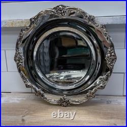 Reed & Barton King Francis Round Tray Silverplate, #1699 Vintage 1970s