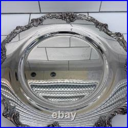 Reed & Barton King Francis Round Tray Silverplate, #1699 Vintage 1970s