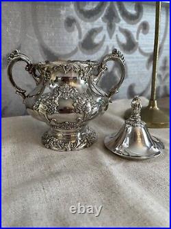 Reed & Barton King Francis Silver Plate 1652 Sugar Bowl Rare In Great Condition