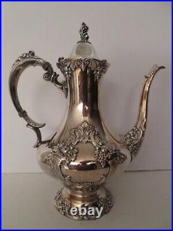 Reed & Barton King Francis Silverplate 1650 Large Coffee Pot Kettle Vintage