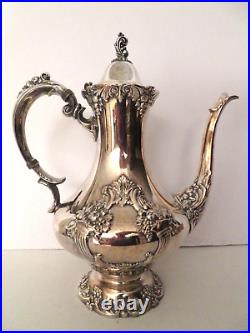 Reed & Barton King Francis Silverplate 1650 Large Coffee Pot Kettle Vintage Wow