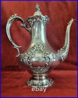 Reed & Barton King Francis Silverplate 1650 Large Coffee Pot Vintage Victorian