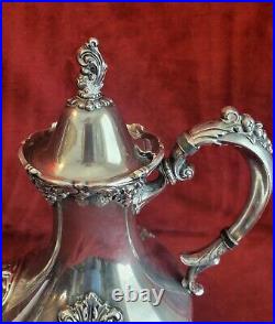 Reed & Barton King Francis Silverplate 1650 Large Coffee Pot Vintage Victorian