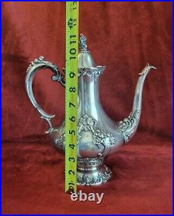 Reed & Barton King Francis Silverplate 1650 Large Coffee Pot Vintage Victorian