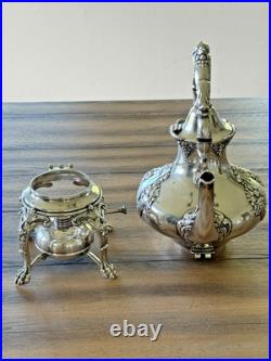 Reed & Barton King Francis Silverplate 7 Pc Coffee Tea Set w Kettle Stand Tray