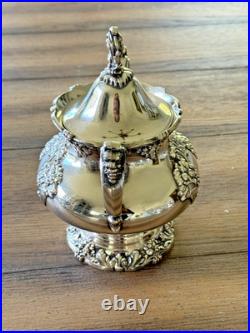 Reed & Barton King Francis Silverplate 7 Pc Coffee Tea Set w Kettle Stand Tray