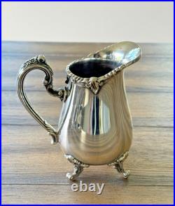 Reed & Barton King Francis Silverplate 7 Pc Coffee Tea Set w Kettle Stand Tray
