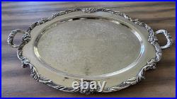 Reed & Barton King Francis Silverplate 7 Pc Coffee Tea Set w Kettle Stand Tray