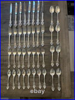 Reed & Barton King Francis Silverplate Flatware Set 8 Pairs 40 Pieces