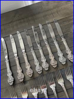 Reed & Barton King Francis Silverplate Flatware Set 8 Pairs 40 Pieces