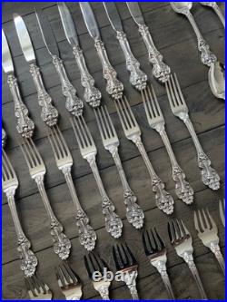Reed & Barton King Francis Silverplate Flatware Set 8 Pairs 40 Pieces