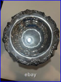 Reed Barton King Francis Silverplate Footed Centerpiece Bowl #1694 & 1671 Dish