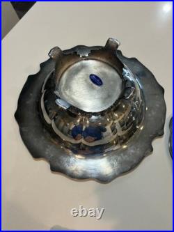 Reed Barton King Francis Silverplate Footed Centerpiece Bowl #1694 & 1671 Dish