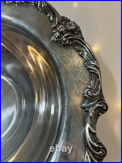 Reed Barton King Francis Silverplate Footed Centerpiece Bowl #1694 & 1671 Dish