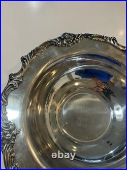 Reed Barton King Francis Silverplate Footed Centerpiece Bowl #1694 & 1671 Dish