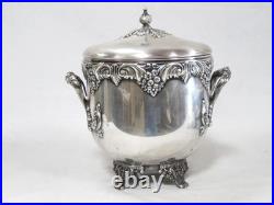 Reed & Barton King Francis Silverplate Ice Bucket with Glass Insert 1647